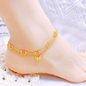 Gold-Plating Anklets - KJ4237-SXSJ