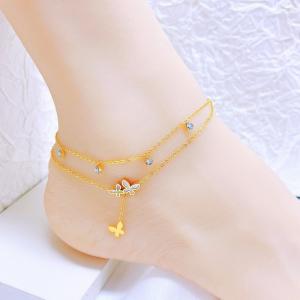 Gold-Plating Anklets - KJ4246-SXSJ