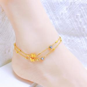 Gold-Plating Anklets - KJ4263-SXSJ