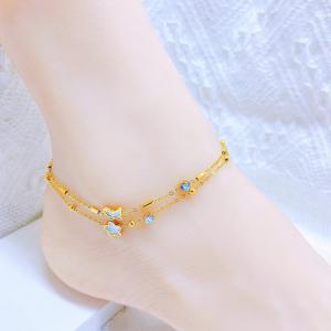 Gold-Plating Anklets - KJ4264-SXSJ