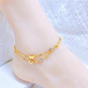 Gold-Plating Anklets - KJ4265-SXSJ