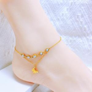 Gold-Plating Anklets - KJ4271-SXSJ