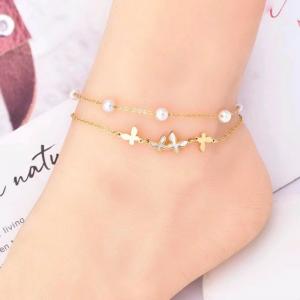 Gold-Plating Anklets - KJ4280-SXSJ