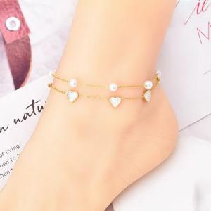 Gold-Plating Anklets - KJ4281-SXSJ