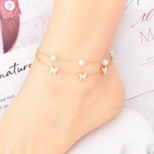 Gold-Plating Anklets - KJ4282-SXSJ