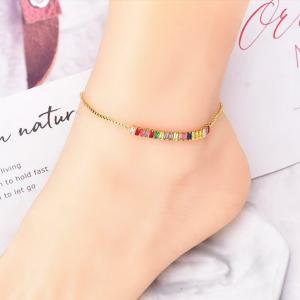 Gold-Plating Anklets - KJ4283-SXSJ