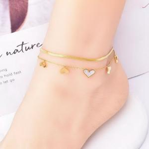 Gold-Plating Anklets - KJ4301-SXSJ