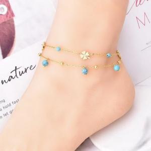 Gold-Plating Anklets - KJ4308-SXSJ
