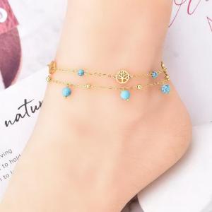 Gold-Plating Anklets - KJ4309-SXSJ