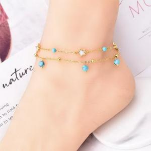 Gold-Plating Anklets - KJ4310-SXSJ