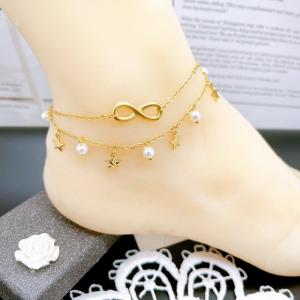 Gold-Plating Anklets - KJ4313-SXSJ
