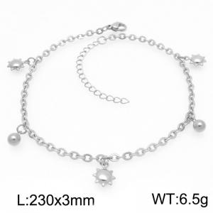 Fashion Sun Pendant Stainless Steel O-chain Bracelet Gold Silver Color - KJ4333-Z