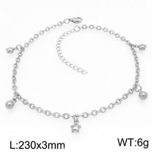 Fashion Star Pendant Stainless Steel O-chain Bracelet Gold Silver Color - KJ4335-Z