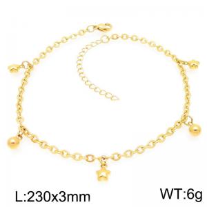 Fashion Star Pendant Stainless Steel O-chain Bracelet Gold Silver Color - KJ4336-Z