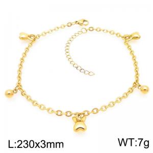 Fashion Rabbit Pendant Stainless Steel O-chain Bracelet Gold Silver Color - KJ4340-Z