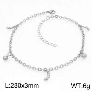Fashion Pea Pendant Stainless Steel O-chain Bracelet Gold Silver Color - KJ4341-Z