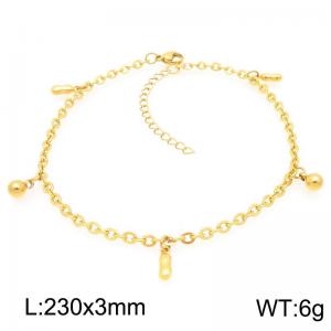 Fashion Peanut Stainless Steel O-chain Bracelet Gold Silver Color - KJ4346-Z