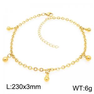 Fashion Calabash Stainless Steel O-chain Bracelet Gold Silver Color - KJ4348-Z