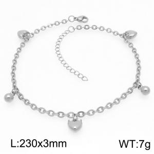 Fashion Heart Stainless Steel O-chain Bracelet Gold Silver Color - KJ4351-Z
