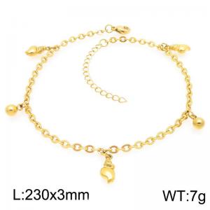 Fashion Chili Pendant Stainless Steel O-chain Bracelet Gold Silver Color - KJ4354-Z