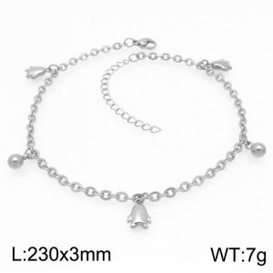 Fashion Penguin Pendant Stainless Steel O-chain Bracelet Gold Silver Color - KJ4355-Z