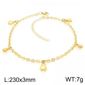Fashion Penguin Pendant Stainless Steel O-chain Bracelet Gold Silver Color - KJ4356-Z