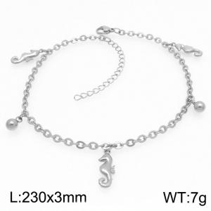 Fashion Seahorse Pendant Stainless Steel O-chain Bracelet Gold Silver Color - KJ4357-Z