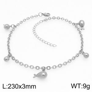 Fashion Fish Pendant Stainless Steel O-chain Bracelet Gold Silver Color - KJ4359-Z