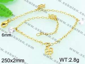 Stainless Steel Anklet  - KJ472-G