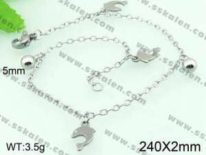 Stainless Steel Anklet  - KJ476-G