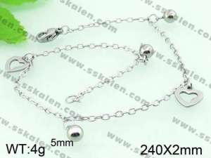 Stainless Steel Anklet  - KJ477-G