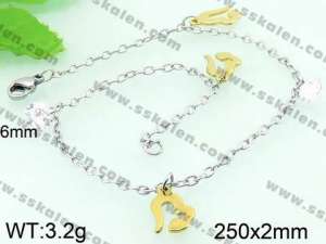 Stainless Steel Anklet  - KJ482-G