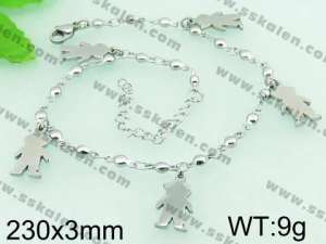 Stainless Steel Anklet  - KJ491-Z