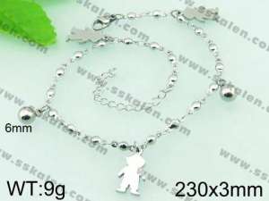 Stainless Steel Anklet  - KJ508-Z