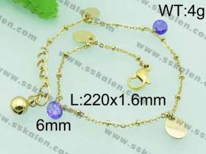 Stainless Steel Anklet - KJ716-YJ