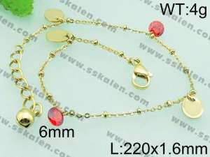 Stainless Steel Anklet - KJ718-YJ