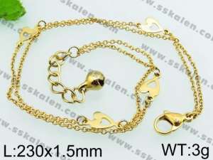 Stainless Steel Anklet - KJ810-YJ