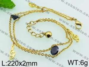 Stainless Steel Anklet - KJ812-YJ