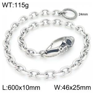 Stainless Steel Ghost Head Casting Buckle 10mm O-shaped Edge Chain Pants Chain - KK051-Z