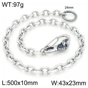 European and American punk style stainless steel ghost head cast buckle 10mm O-shaped edge chain pants chain - KK054-Z