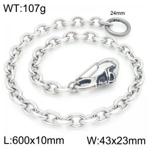 European and American punk style stainless steel ghost head cast buckle 10mm O-shaped edge chain pants chain - KK055-Z