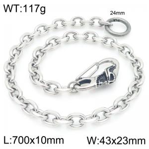 European and American punk style stainless steel ghost head cast buckle 10mm O-shaped edge chain pants chain - KK056-Z