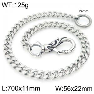 Stainless steel skull cast buckle 11mm Cuban chain pants chain - KK068-Z