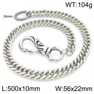 Stainless steel skull casting buckle 10mm whip chain pants chain - KK074-ZZ