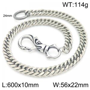 Stainless steel skull casting buckle 10mm whip chain pants chain - KK075-ZZ