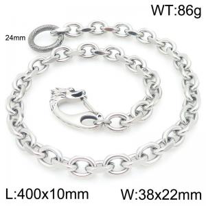 Stainless steel faucet cast buckle paired with 10mm flat cut O-chain pants chain - KK109-Z