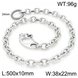 Stainless steel faucet cast buckle paired with 10mm flat cut O-chain pants chain - KK110-Z
