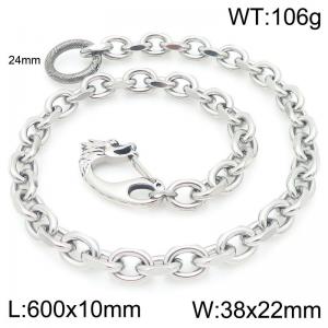 Stainless steel faucet cast buckle paired with 10mm flat cut O-chain pants chain - KK111-Z