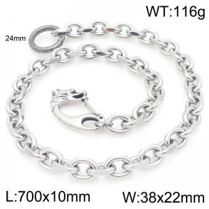 Stainless steel faucet cast buckle paired with 10mm flat cut O-chain pants chain - KK112-Z