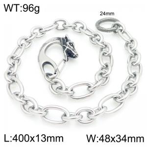 Stainless steel faucet cast buckle paired with 3:1 O-chain pants chain - KK121-Z